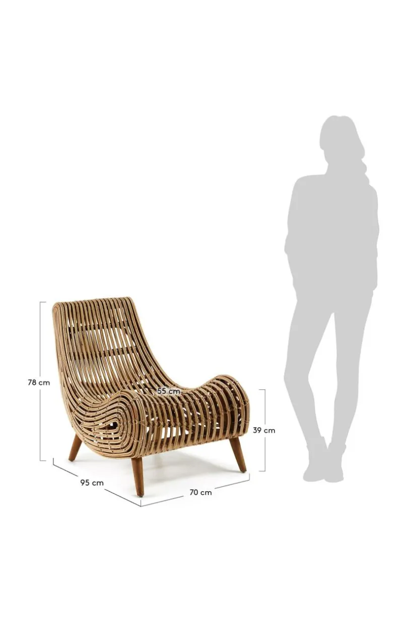 Jotex Tuolit|Nojatuolit^AKIT Käsinojallinen Tuoli Puuta/rottinkia