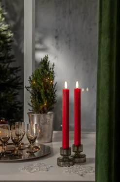 Jotex Kynttilät|Jouluvalot^Antiikkikynttilät LED Flamme Stripe, 2/pakk.