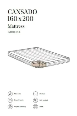 Jotex Joustinpatjat^CANSADO Vaahtokumipatja Medium 160x200 Cm