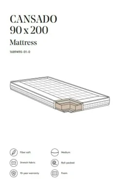 Jotex Joustinpatjat^CANSADO Vaahtokumipatja Medium 90x200 Cm