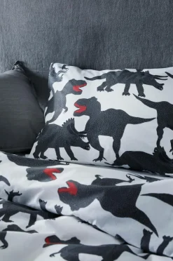 Jotex Lasten Vuodevaatteet^DINO Pussilakanasetti Kapeaan Sänkyyn - Ekologinen