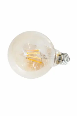 Jotex Valonlähteet^Filamenttikoristelamppu LED, Himmennettävä Pallolamppu, E27, 4 W, Halkaisija 125 Mm, Meripihka