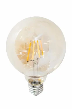 Jotex Valonlähteet^Filamenttikoristelamppu LED, Himmennettävä Pallolamppu, E27, 4 W, ø 95 Mm, Meripihka