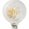 Jotex Valonlähteet^Filamenttikoristelamppu LED, Himmennettävä Pallolamppu, E27, 4 W, ø 95 Mm, Meripihka