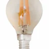Jotex Valonlähteet^Filamenttikoristelamppu LED, Himmennettävä Pallolamppu, E14, 4 W, Ø 45 Mm, Meripihka