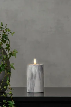 Jotex Kynttilät^FLAMME MARBLE Pöytäkynttilä LED, 15 Cm