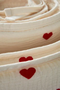 Jotex Lasten Vuodevaatteet^HEARTS MINI Pinnasängyn Reunapehmuste - Ekologinen