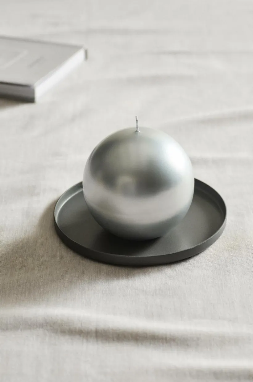 Jotex Kynttilät|Joulukoristeet^HILTON METALLIC Pallokynttilä ø 10 Cm