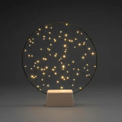 Jotex Jouluvalot^Metallikoriste Pyöreä, 100 LED 39,5 Cm