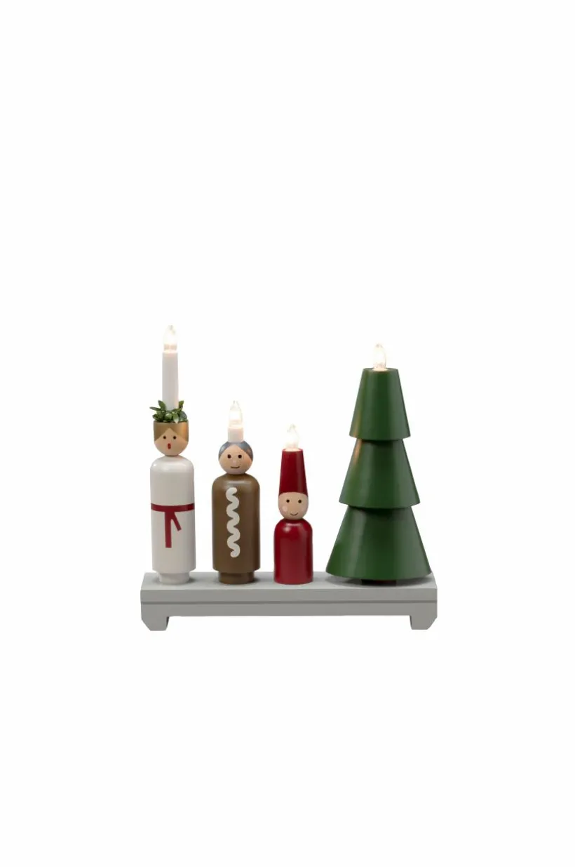 Jotex Jouluvalot^Sähkökynttelikkö 4 Lamppua, Lucia 29,9 Cm