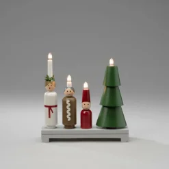 Jotex Jouluvalot^Sähkökynttelikkö 4 Lamppua, Lucia 29,9 Cm