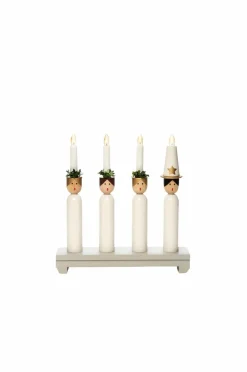 Jotex Jouluvalot^Sähkökynttelikkö 4 Lamppua, Lucia 30 Cm