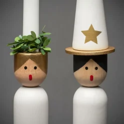 Jotex Jouluvalot^Sähkökynttelikkö 4 Lamppua, Lucia 30 Cm