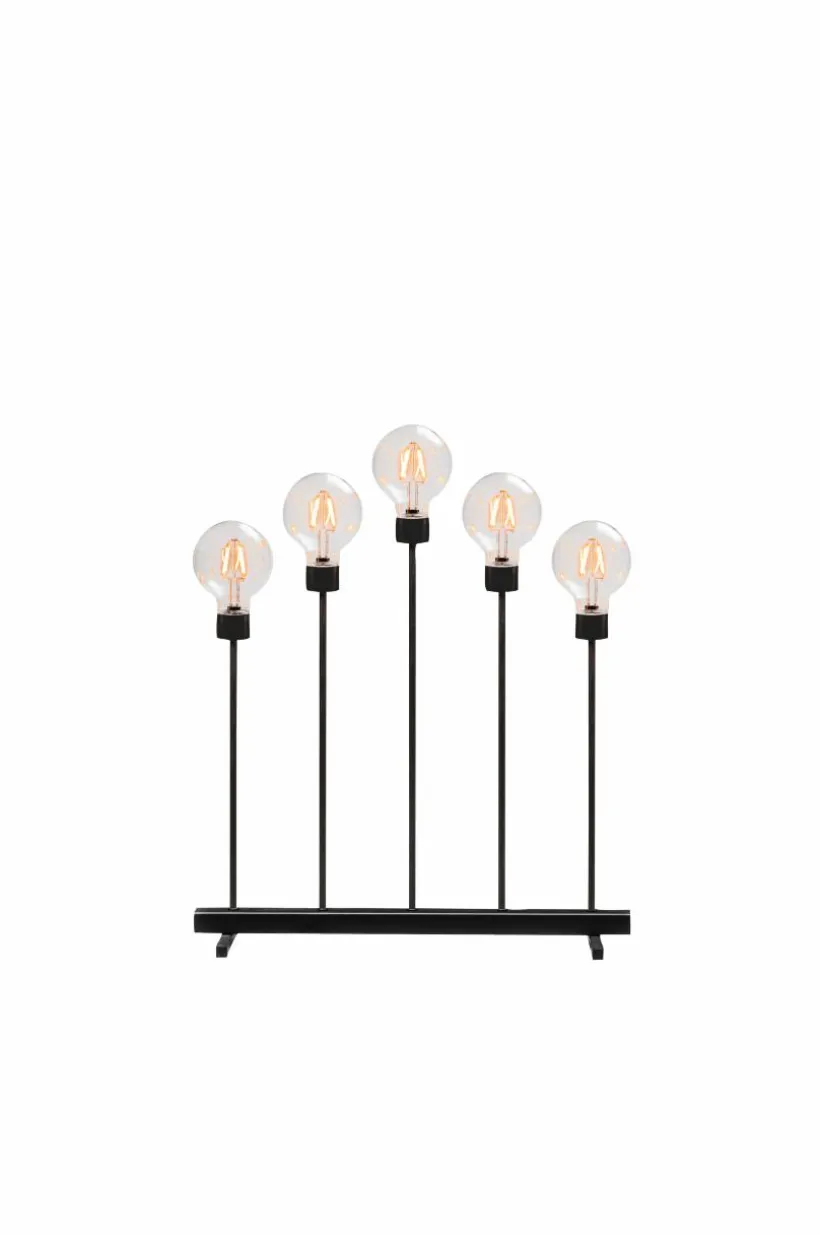 Jotex Jouluvalot^Sähkökynttelikkö 5 Lamppua, Metallia 54 Cm