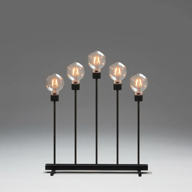 Jotex Jouluvalot^Sähkökynttelikkö 5 Lamppua, Metallia 54 Cm