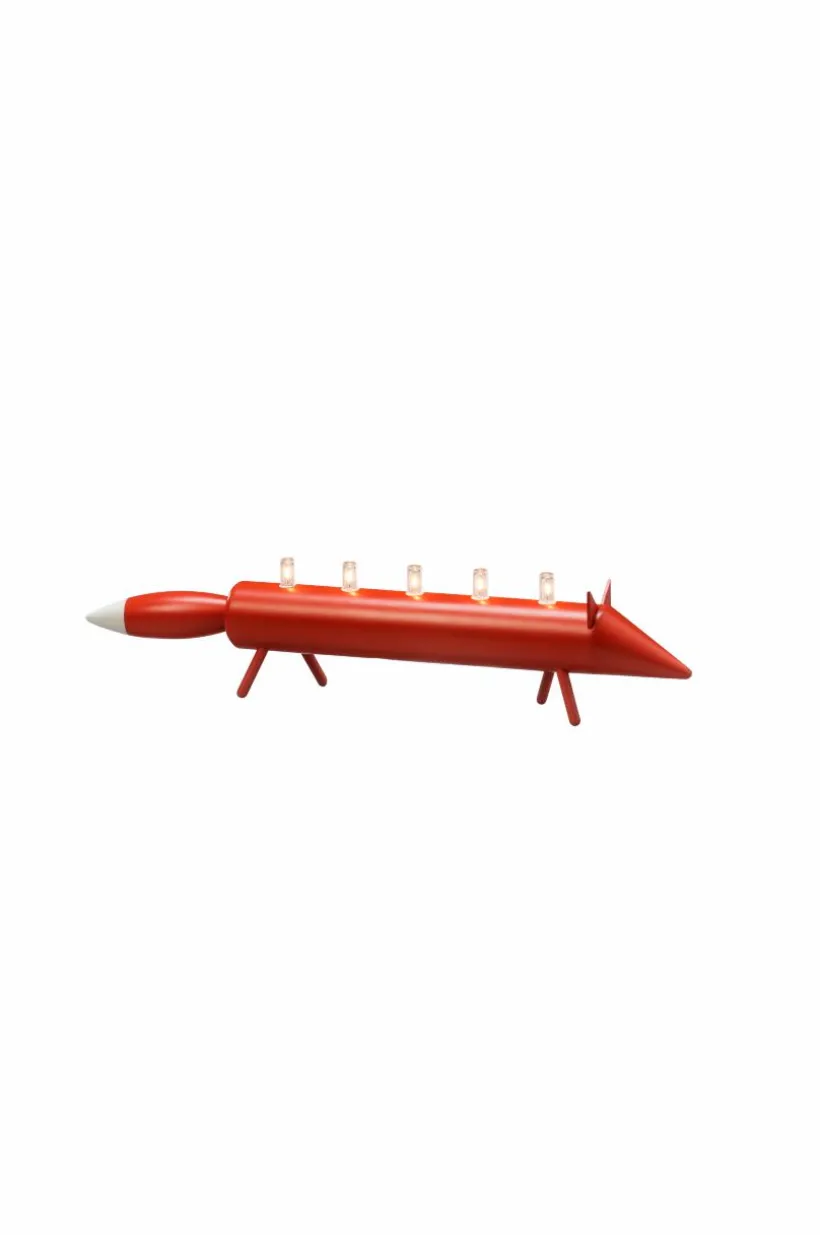 Jotex Jouluvalot^Sähkökynttelikkö Puuta, 5 Lamppua, Kettu 12,8 Cm
