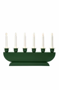 Jotex Jouluvalot^Sähkökynttelikkö Puuta, 6 Lamppua 25,7 Cm