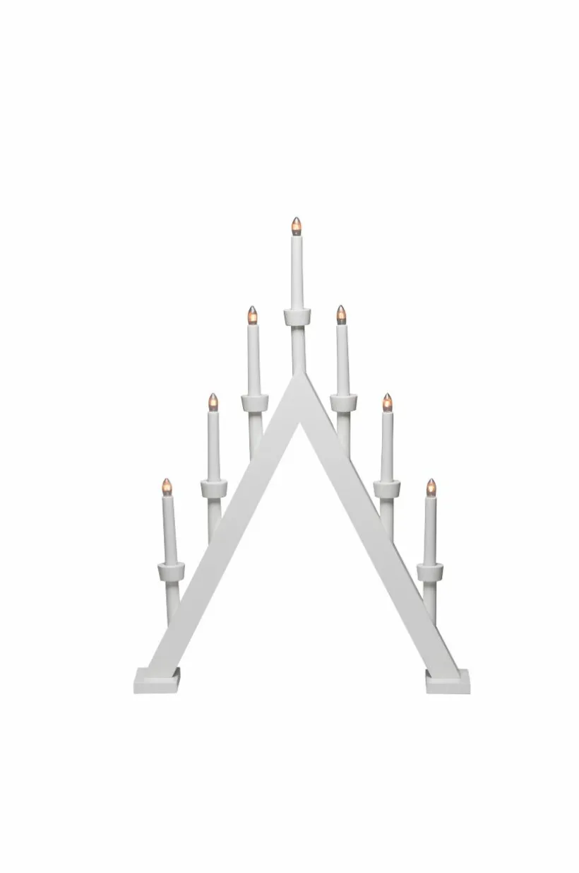 Jotex Jouluvalot^Sähkökynttelikkö Puuta, 7 Lamppua 65 Cm
