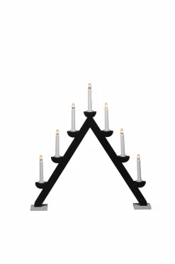Jotex Jouluvalot^Sähkökynttelikkö Puuta, 7 Lamppua 56 Cm
