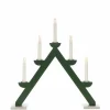 Jotex Jouluvalot^Sähkökynttelikkö Puuta, 5 Lamppua 44 Cm