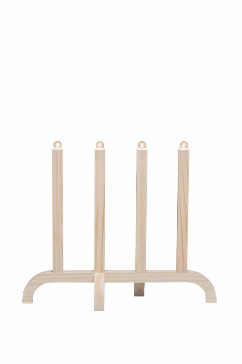 Jotex Jouluvalot^Sähkökynttelikkö Puuta, 4 Lamppua, 42 Cm