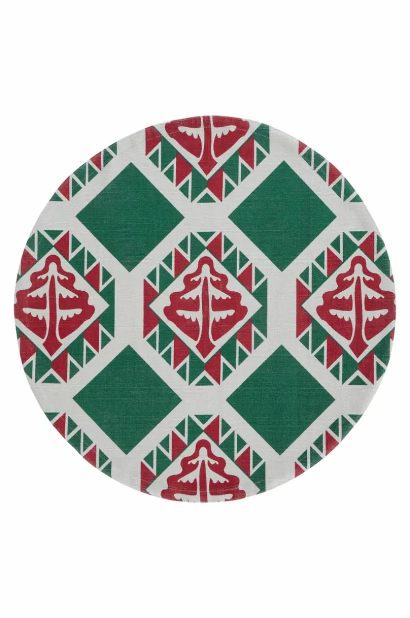 Jotex Kierrätysmatot|Joulukuusenmatot^VERY MERRY Matto Sileä, Halkaisija 110 Cm
