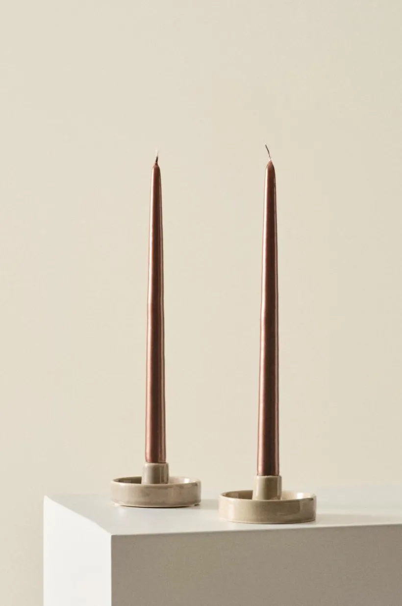Jotex Kynttilät|Joulukoristeet^VICKAN METALLIC Antiikkikynttilät, 2/pakk. - Korkeus 35 Cm